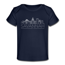 Savannah, Georgia Baby T-Shirt - Organic Skyline Savannah Infant T-Shirt