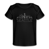 Seattle, Washington Baby T-Shirt - Organic Skyline Seattle Infant T-Shirt - black
