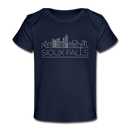 Sioux Falls, South Dakota Baby T-Shirt - Organic Skyline Sioux Falls Infant T-Shirt - dark navy