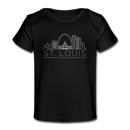 St. Louis, Missouri Baby T-Shirt - Organic Skyline St. Louis Infant T-Shirt - black