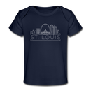 St. Louis, Missouri Baby T-Shirt - Organic Skyline St. Louis Infant T-Shirt - dark navy