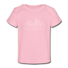 Virginia Beach, Virginia Baby T-Shirt - Organic Skyline Virginia Beach Infant T-Shirt - light pink