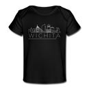 Wichita, Kansas Baby T-Shirt - Organic Skyline Wichita Infant T-Shirt - black