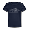 Wichita, Kansas Baby T-Shirt - Organic Skyline Wichita Infant T-Shirt - dark navy