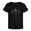 Washington DC Baby T-Shirt - Organic Skyline Washington DC Infant T-Shirt - black