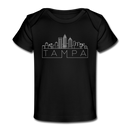 Tampa, Florida Baby T-Shirt - Organic Skyline Tampa Infant T-Shirt - black