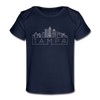 Tampa, Florida Baby T-Shirt - Organic Skyline Tampa Infant T-Shirt - dark navy