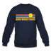 Anna Maria Island, Florida Sweatshirt - Retro Sunrise Anna Maria Island Crewneck Sweatshirt - navy
