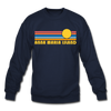Anna Maria Island, Florida Sweatshirt - Retro Sunrise Anna Maria Island Crewneck Sweatshirt - navy