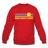 Anna Maria Island, Florida Sweatshirt - Retro Sunrise Anna Maria Island Crewneck Sweatshirt - red