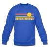 Breckenridge, Colorado Sweatshirt - Retro Sunrise Breckenridge Crewneck Sweatshirt - royal blue