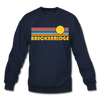 Breckenridge, Colorado Sweatshirt - Retro Sunrise Breckenridge Crewneck Sweatshirt - navy