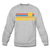 Brooklyn, New York Sweatshirt - Retro Sunrise Brooklyn Crewneck Sweatshirt - heather gray