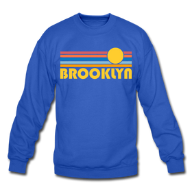 Brooklyn, New York Sweatshirt - Retro Sunrise Brooklyn Crewneck Sweatshirt