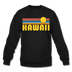 Hawaii Sweatshirt - Retro Sunrise Hawaii Crewneck Sweatshirt - black