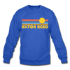 Hilton Head, South Carolina Sweatshirt - Retro Sunrise Hilton Head Crewneck Sweatshirt - royal blue