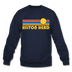 Hilton Head, South Carolina Sweatshirt - Retro Sunrise Hilton Head Crewneck Sweatshirt - navy