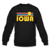 Iowa Sweatshirt - Retro Sunrise Iowa Crewneck Sweatshirt - black