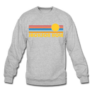 Jackson Hole, Wyoming Sweatshirt - Retro Sunrise Jackson Hole Crewneck Sweatshirt - heather gray
