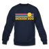 Jackson Hole, Wyoming Sweatshirt - Retro Sunrise Jackson Hole Crewneck Sweatshirt - navy