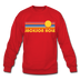 Jackson Hole, Wyoming Sweatshirt - Retro Sunrise Jackson Hole Crewneck Sweatshirt - red