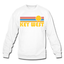 Key West, Florida Sweatshirt - Retro Sunrise Key West Crewneck Sweatshirt - white