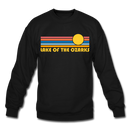 Lake of the Ozarks, Missouri Sweatshirt - Retro Sunrise Lake of the Ozarks Crewneck Sweatshirt - black