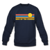 Lake of the Ozarks, Missouri Sweatshirt - Retro Sunrise Lake of the Ozarks Crewneck Sweatshirt - navy