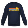 Lake of the Ozarks, Missouri Sweatshirt - Retro Sunrise Lake of the Ozarks Crewneck Sweatshirt - navy