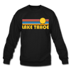 Lake Tahoe, California Sweatshirt - Retro Sunrise Lake Tahoe Crewneck Sweatshirt - black
