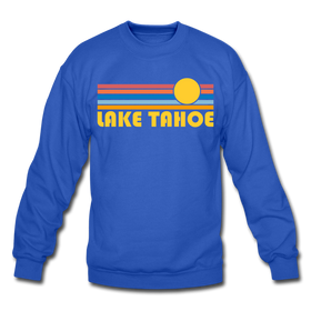 Lake Tahoe, California Sweatshirt - Retro Sunrise Lake Tahoe Crewneck Sweatshirt