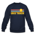 Lake Tahoe, California Sweatshirt - Retro Sunrise Lake Tahoe Crewneck Sweatshirt - navy