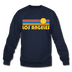 Los Angeles, California Sweatshirt - Retro Sunrise Los Angeles Crewneck Sweatshirt - navy