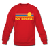 Los Angeles, California Sweatshirt - Retro Sunrise Los Angeles Crewneck Sweatshirt - red