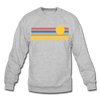 Massachusetts Sweatshirt - Retro Sunrise Massachusetts Crewneck Sweatshirt - heather gray