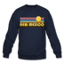 New Mexico Sweatshirt - Retro Sunrise New Mexico Crewneck Sweatshirt - navy