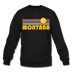 Montana Sweatshirt - Retro Sunrise Montana Crewneck Sweatshirt - black