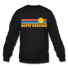 North Carolina Sweatshirt - Retro Sunrise North Carolina Crewneck Sweatshirt - black