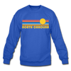 North Carolina Sweatshirt - Retro Sunrise North Carolina Crewneck Sweatshirt - royal blue