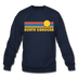 North Carolina Sweatshirt - Retro Sunrise North Carolina Crewneck Sweatshirt - navy
