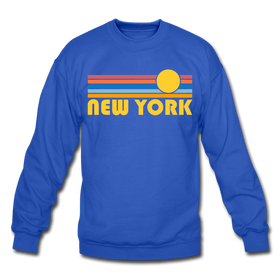 New York, New York Sweatshirt - Retro Sunrise New York Crewneck Sweatshirt
