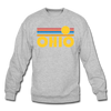 Ohio Sweatshirt - Retro Sunrise Ohio Crewneck Sweatshirt - heather gray