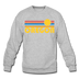 Oregon Sweatshirt - Retro Sunrise Oregon Crewneck Sweatshirt - heather gray