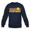 Portland, Oregon Sweatshirt - Retro Sunrise Portland Crewneck Sweatshirt
