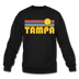 Tampa, Florida Sweatshirt - Retro Sunrise Tampa Crewneck Sweatshirt - black