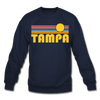 Tampa, Florida Sweatshirt - Retro Sunrise Tampa Crewneck Sweatshirt