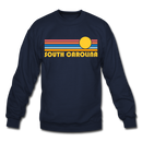 South Carolina Sweatshirt - Retro Sunrise South Carolina Crewneck Sweatshirt - navy