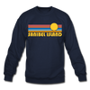 Sanibel Island, Florida Sweatshirt - Retro Sunrise Sanibel Island Crewneck Sweatshirt - navy