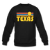 Texas Sweatshirt - Retro Sunrise Texas Crewneck Sweatshirt - black