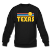 Texas Sweatshirt - Retro Sunrise Texas Crewneck Sweatshirt